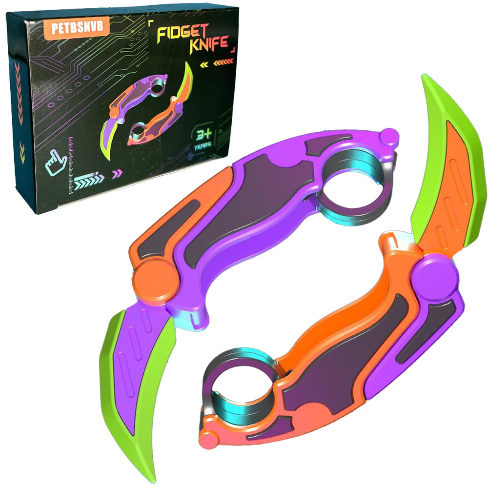 PETBSNVB fidget claw knife two-color set for stress relief and focus