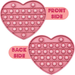 PETBSNVB pink heart toy with pop bubbles for calming sensory play.