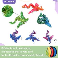 PETBSNVB purple-blue dragon closeup highlights detailed scales and 3D printing craft.