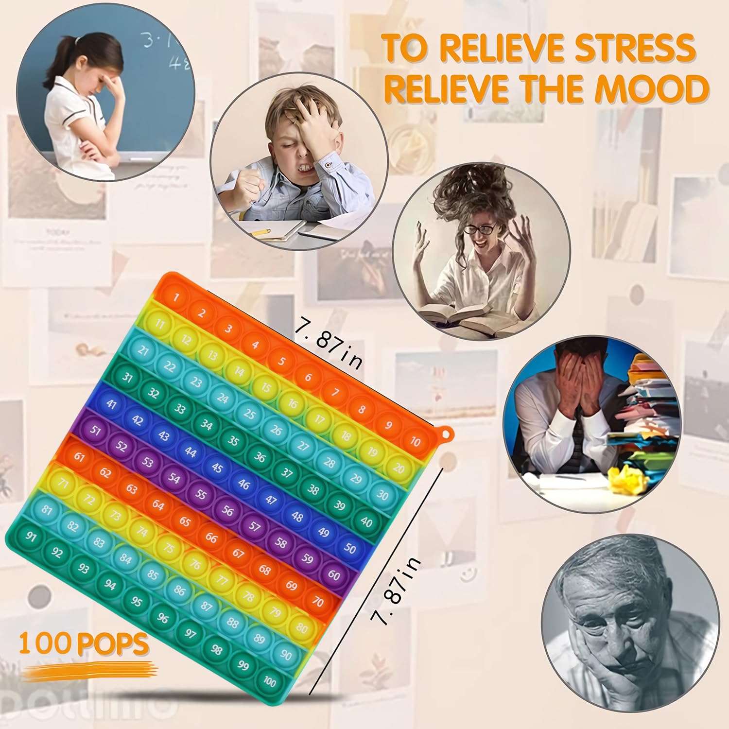 PETBSNVB silicone fidget-relief toy reduces stress without noise.