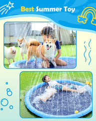 Peteast splash pad setup in a sunny backyard for safe water play
