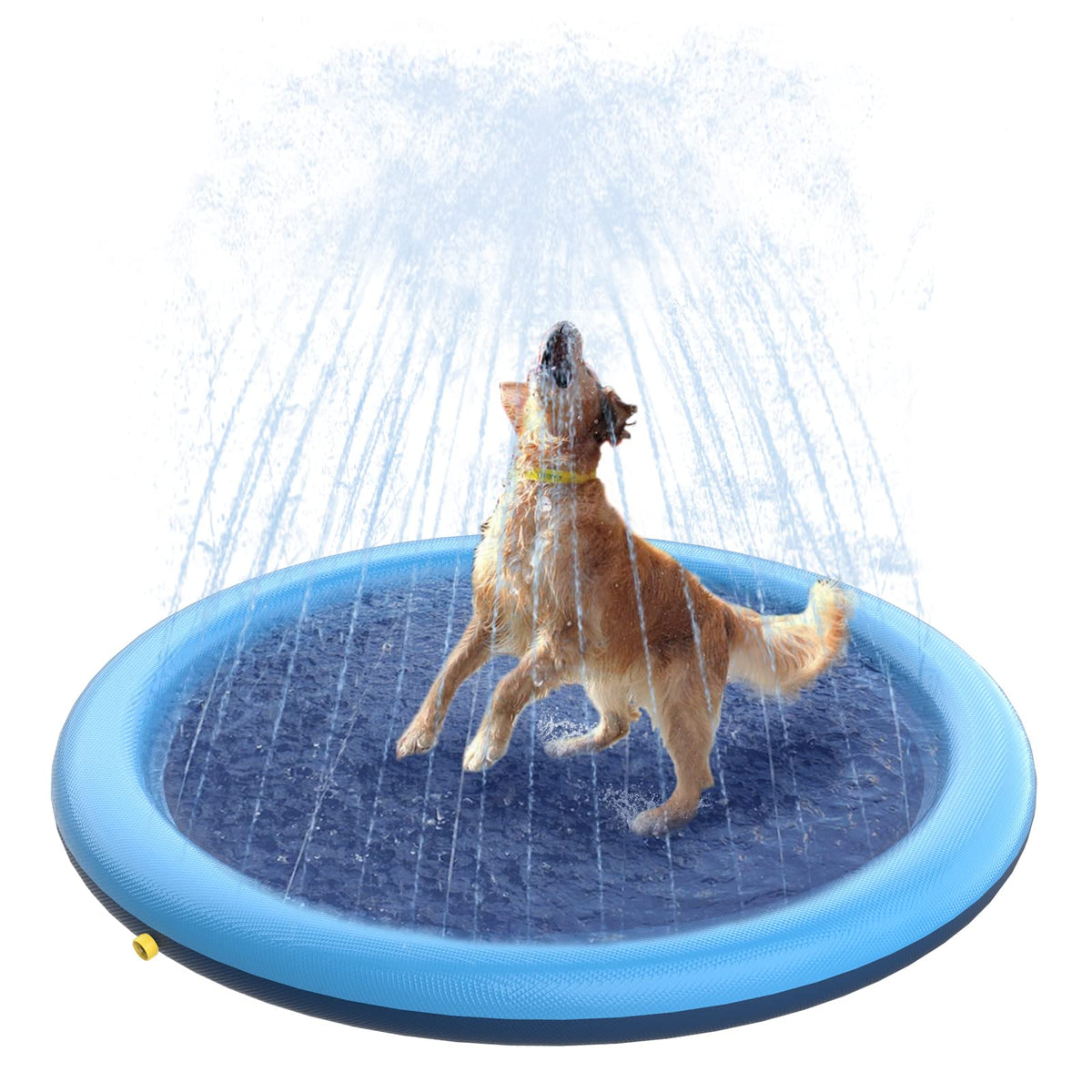  Peteast splash pad anti-slip bottom for safe outdoor dog play.