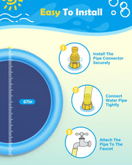 Peteast splash pad bottom 0.58 mm thick for durability