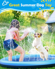  Peteast splash pad easy setup with no adapters needed.