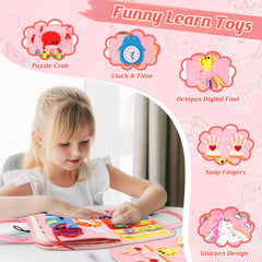Petenjoy Busy Book Clock Shapes Colors page helps time concepts and visual differentiation
