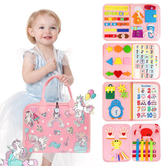 Petenjoy Busy Book Toddlers front cover promotes travel-friendly quiet play