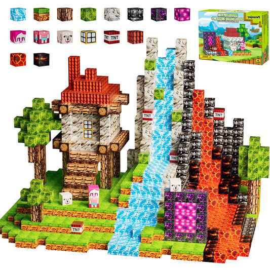 Petenjoy magnetic blocks cubes promote creative play and fine motor skills.