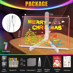 PetPalace LED drawing board showing 7-color RGB lighting for vibrant creativity.