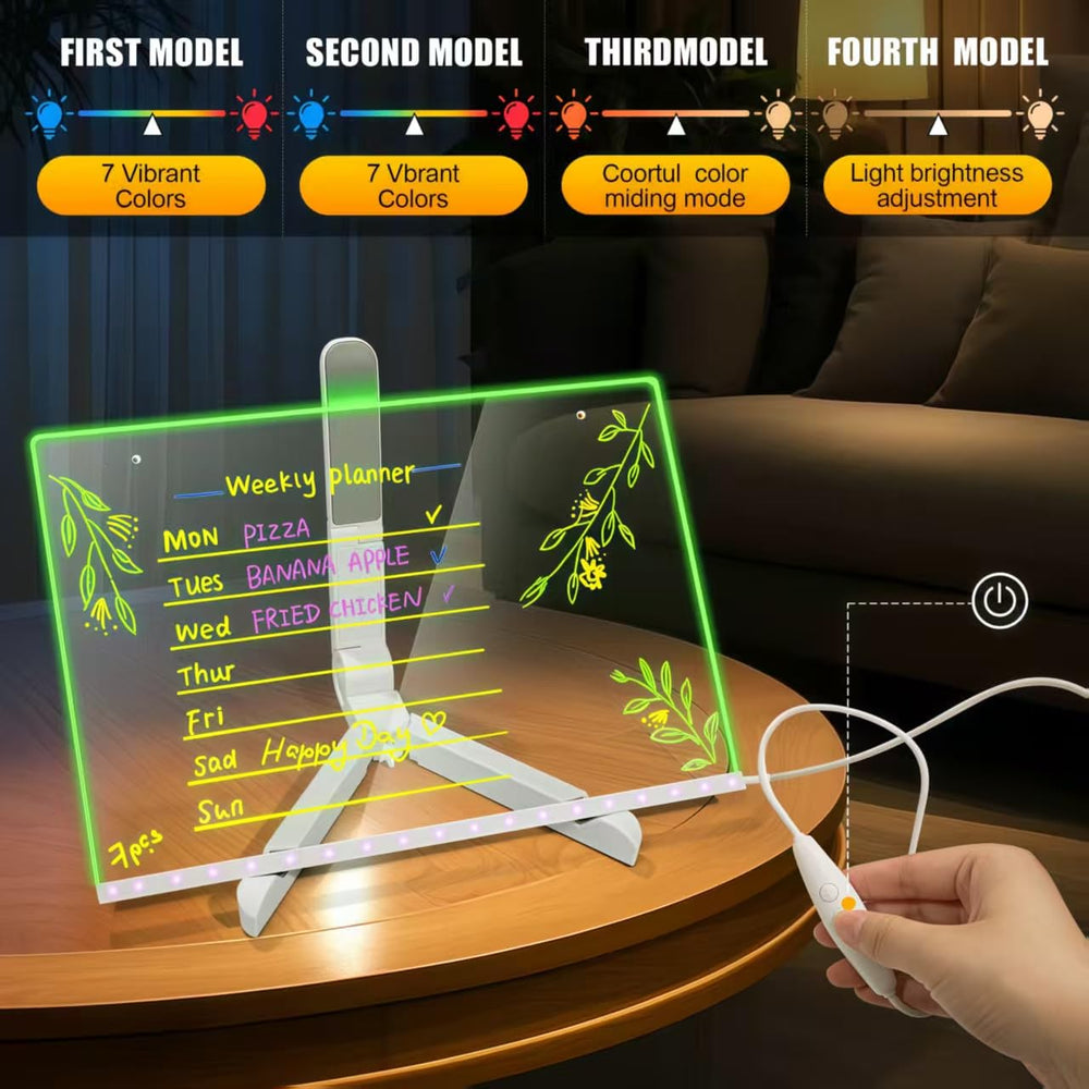 PetPalace LED note board mounted on wall or placed on desk for versatile use.