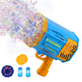 Petrella bubble gun showing 69 holes and colorful lights for night play.