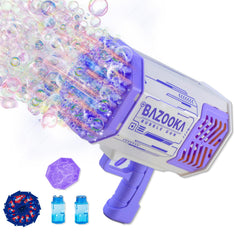 Petrella bubble gun in action with 69 holes producing a rapid bubble stream