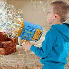 Petrella outdoor bubble play shows vivid streams for backyard fun