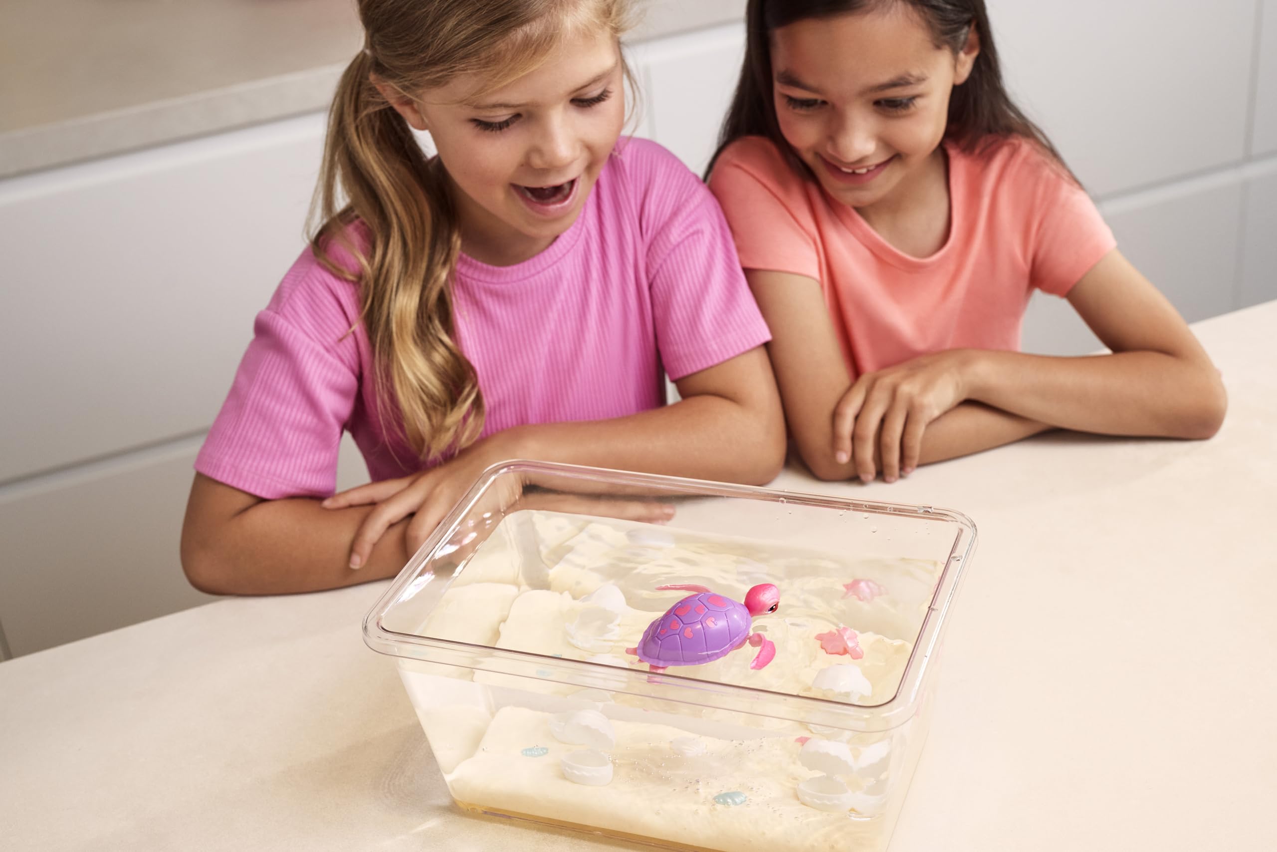 Pets Alive Mommy Turtle Surprise tank setup ready for water play.
