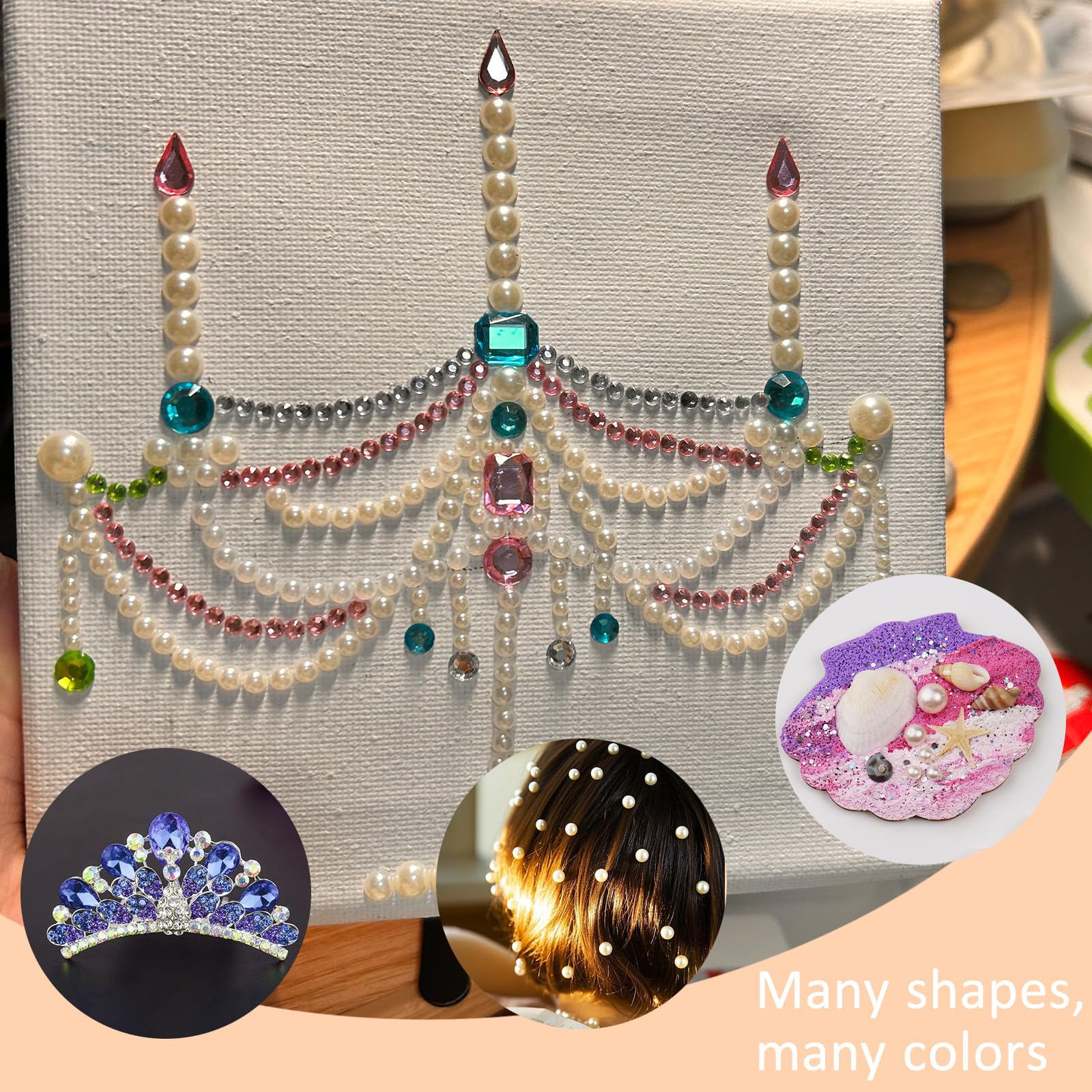 PFPNEZR pearl stickers in assorted colors and sizes perfect for accents