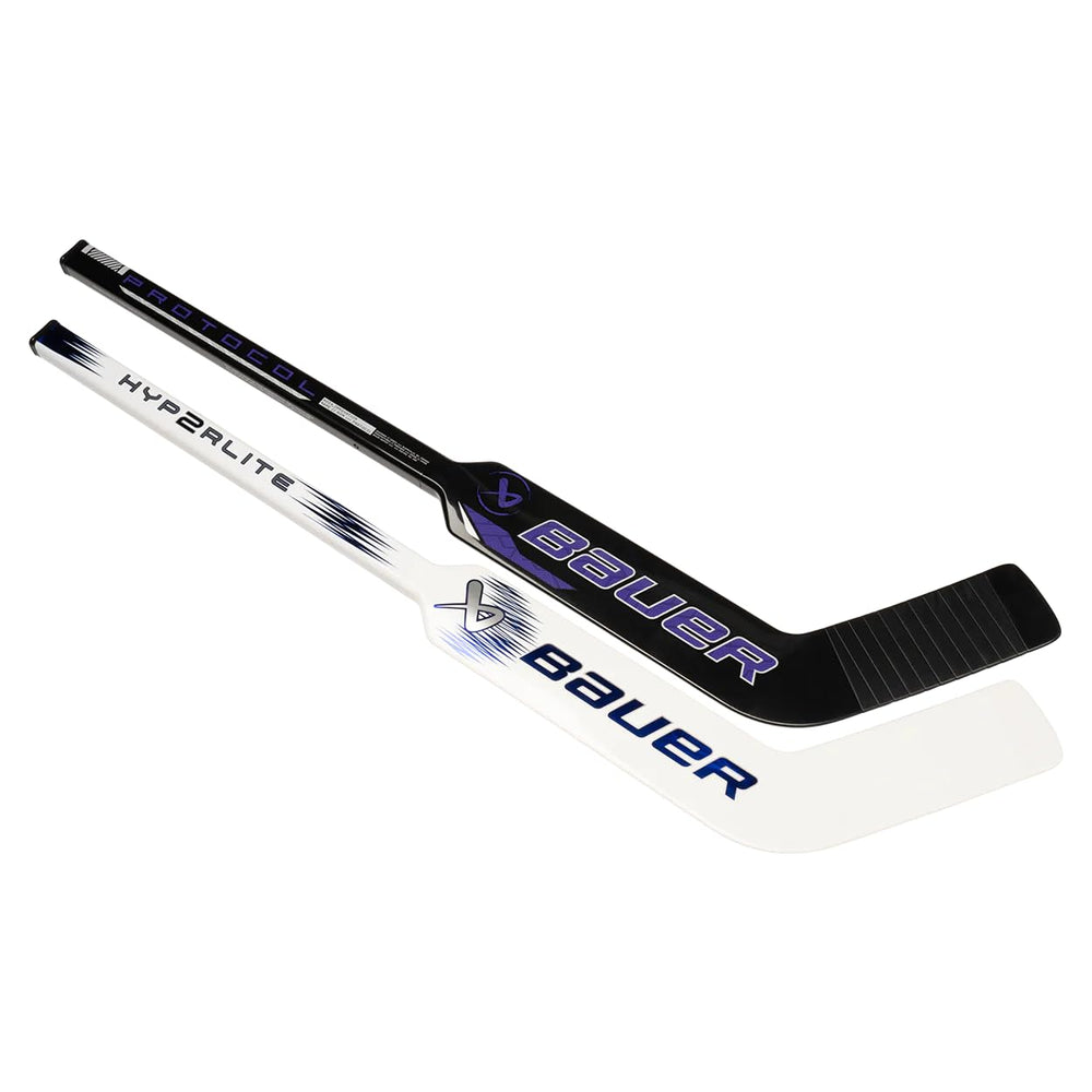 PG Sports Bauer Mystery Mini Stick goalie left-curve, 18-inch plastic design for knee hockey and display