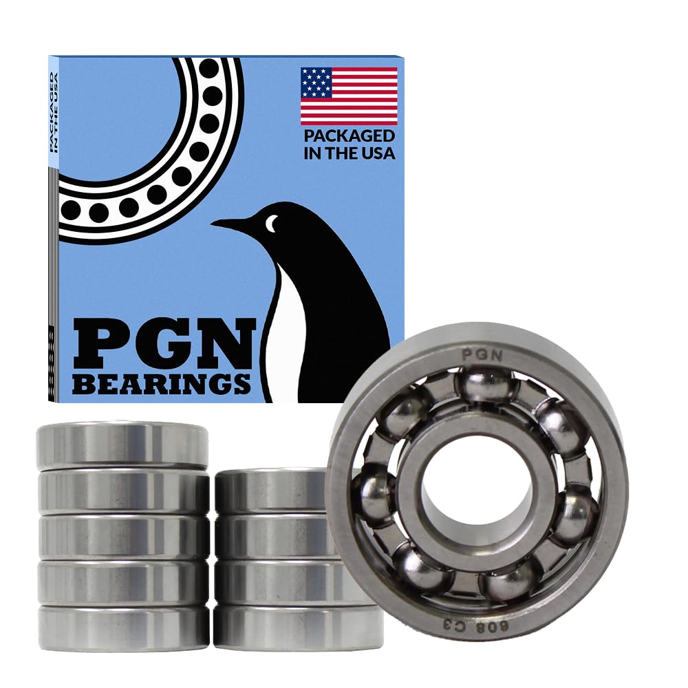 PGN Bearings 10-piece 608 open bearings set for smooth spinner spins