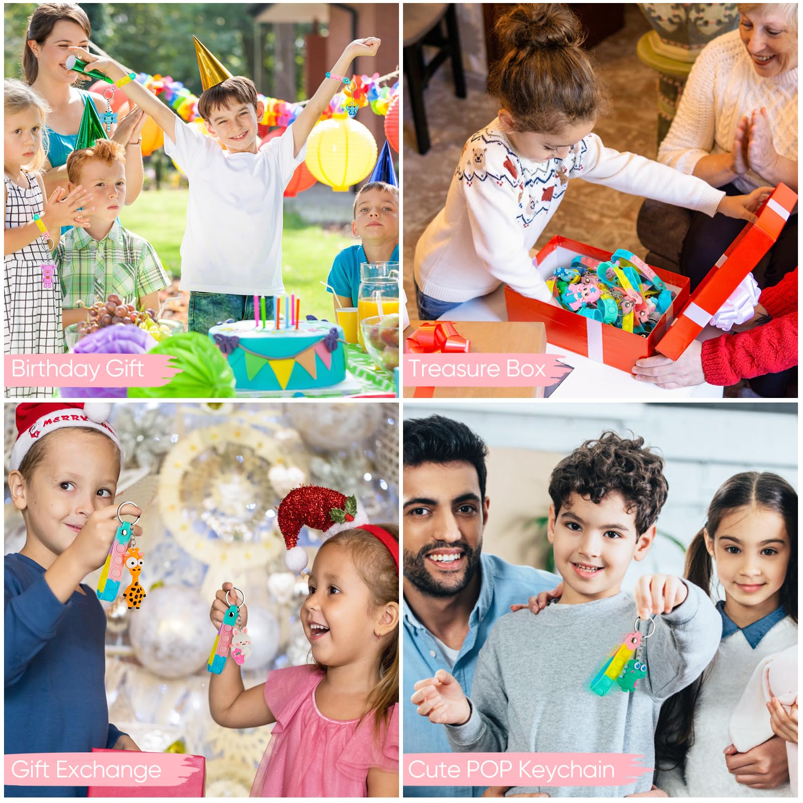 PGPBW mermaid pop fidget keychain provides calming tactile play for kids.