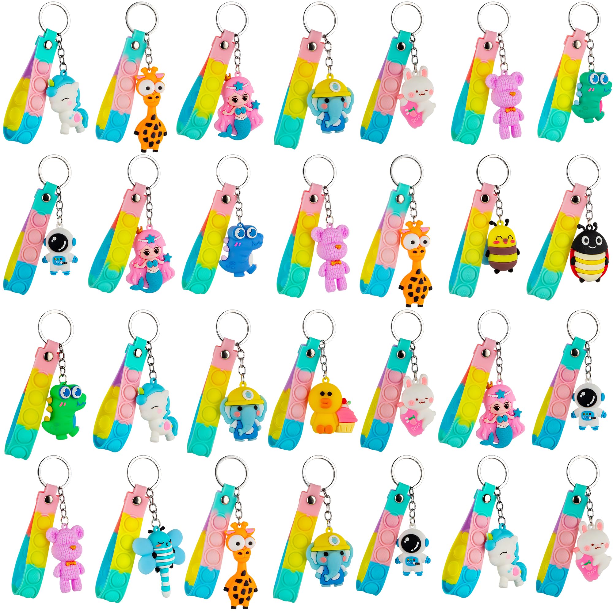 PGPBW 28pack colorful fidget set is safe silicone for kids.