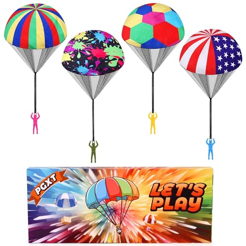 PGXT parachute toy being caught by a child to improve hand eye coordination