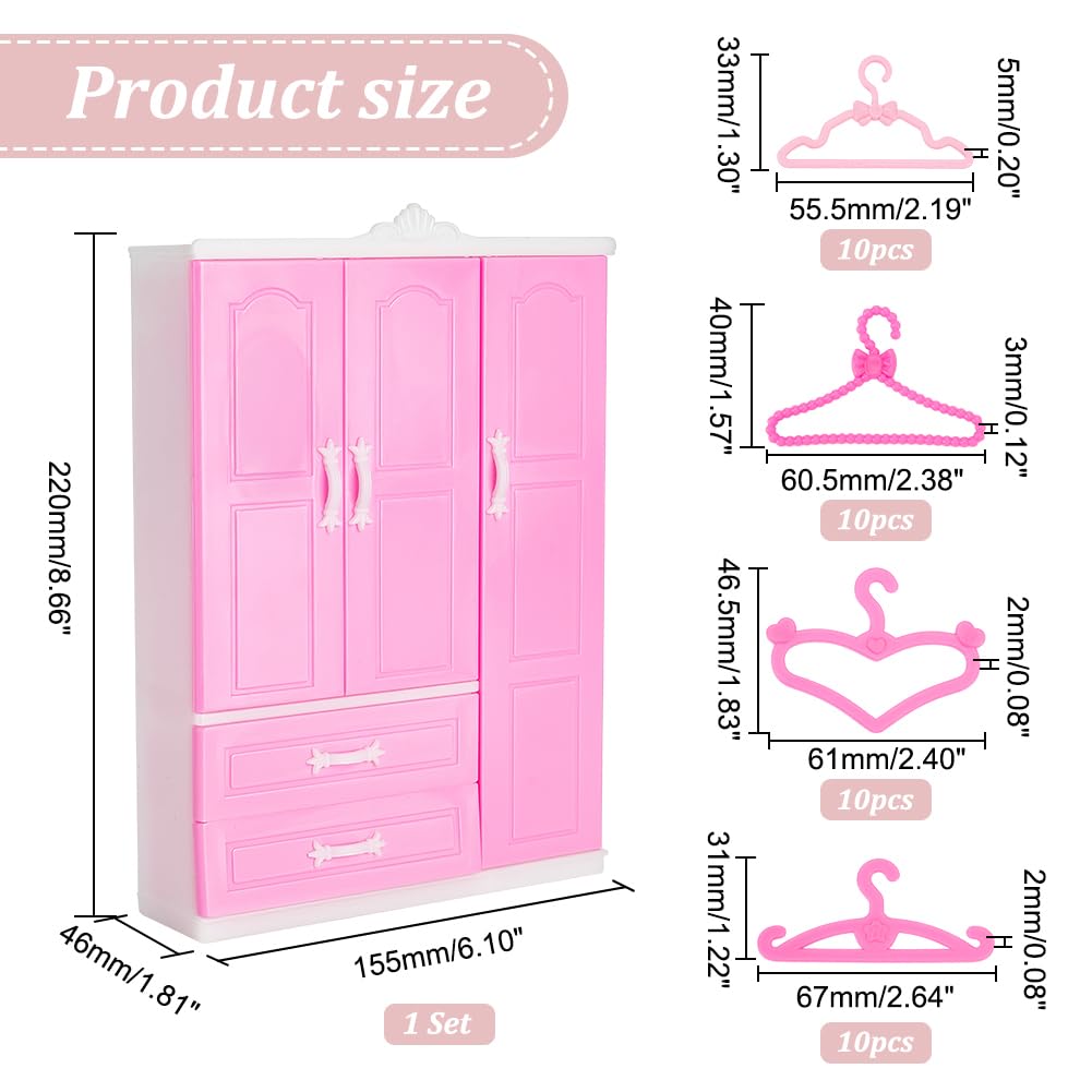 PH PandaHall 40-piece mini clothes hangers, organized closet for small garments.