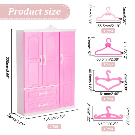 PH PandaHall 40-piece mini clothes hangers, organized closet for small garments.