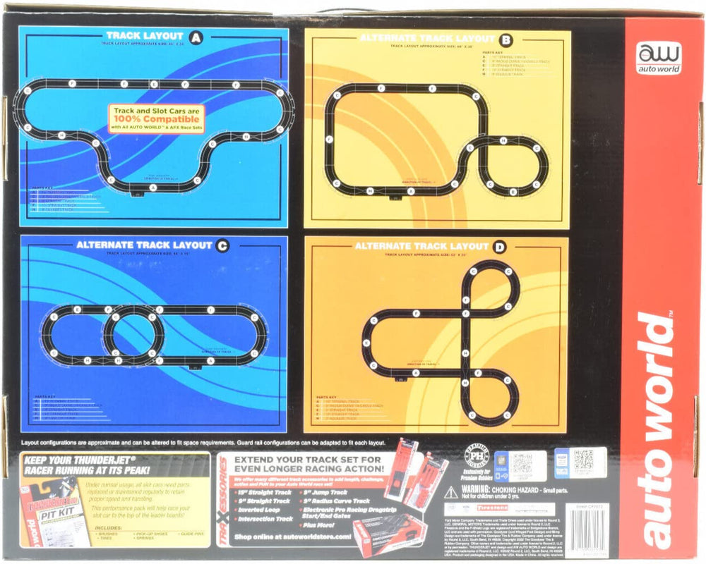 PH Premium Hobbies CP7973 14-foot track running section shows extended racing layout.