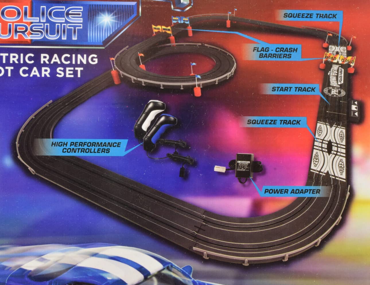 PH Premium Hobbies HO-scale track 14 feet long for extended high-speed racing.