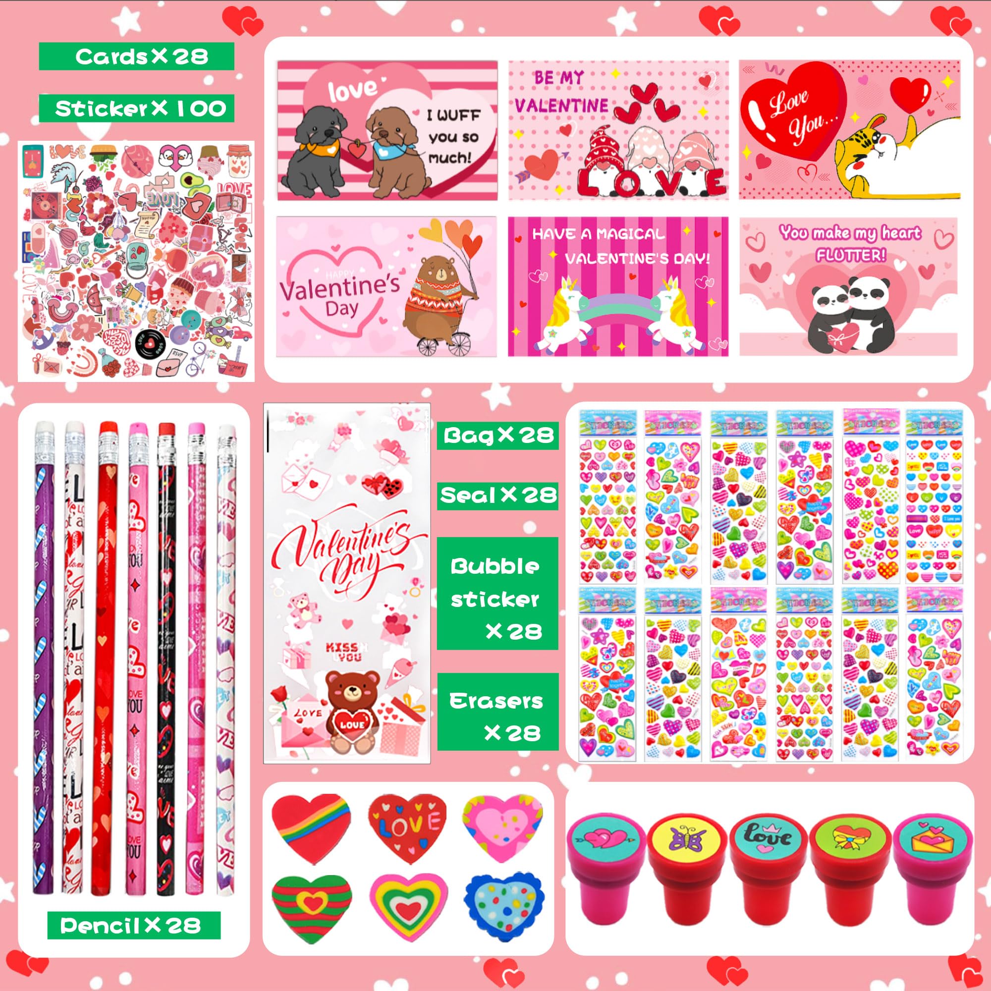 Phaorui heart foam stickers close-up for expressive Valentine crafts and class decorations