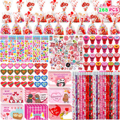Phaorui 268-piece Valentines set packaging display for classroom exchanges