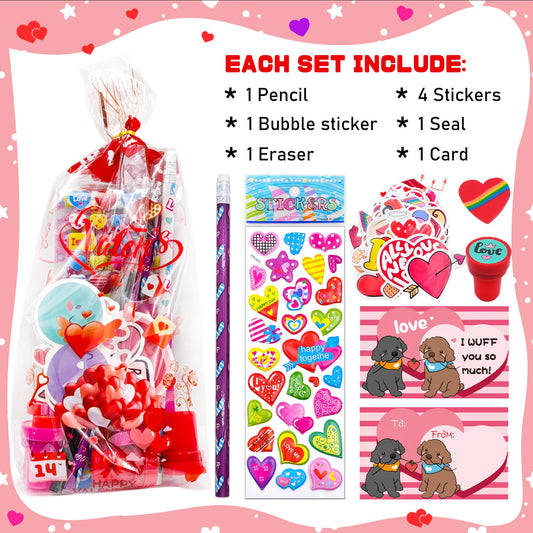 Phaorui 268-piece Valentines pencils close-up for fun handwriting at Valentine parties
