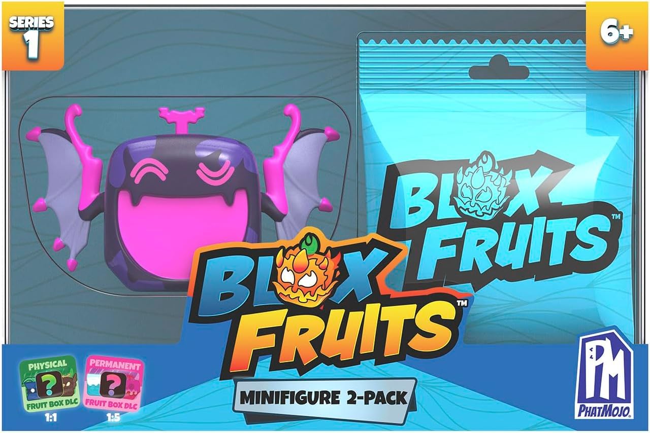 PhatMojo Blox Fruits 2-pack pack opening reveals Mystery Fruit for collectible excitement.