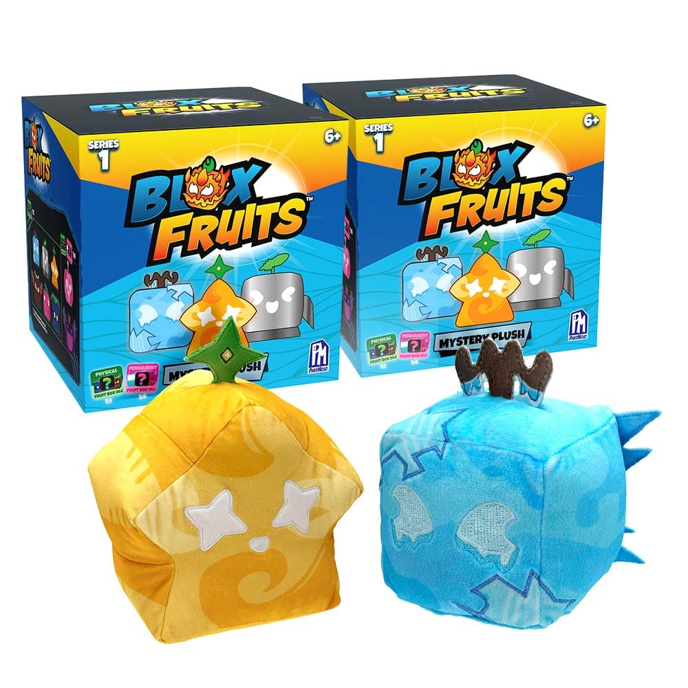 PhatMojo BLOX Fruits mystery fruit plush front view, perfect display piece for collectors.