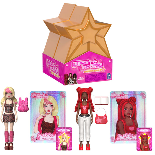 PhatMojo Dress to Impress mystery minifigure, 4-inch tall, ideal for display and collection.