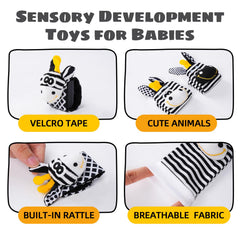PHEZAPA high-contrast baby toys support early visual development and engagement.