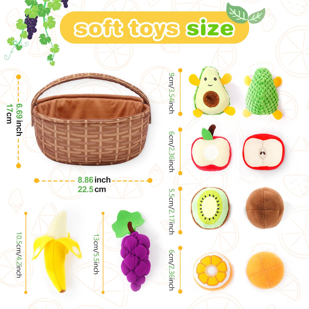 PHEZAPA gift-ready fruit toy set ideal for birthdays or baby showers.