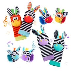 PHEZAPA wrist rattle straps for babies, adjustable for a secure fit and stimulating hand-eye coordination