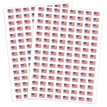 Philbinden patriotic stickers sheet with 2400 pieces for versatile decorations.