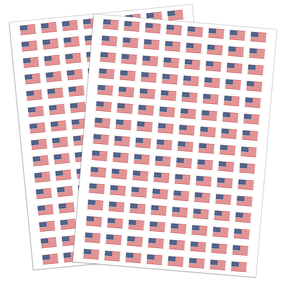Philbinden patriotic stickers sheet with 2400 pieces for versatile decorations.