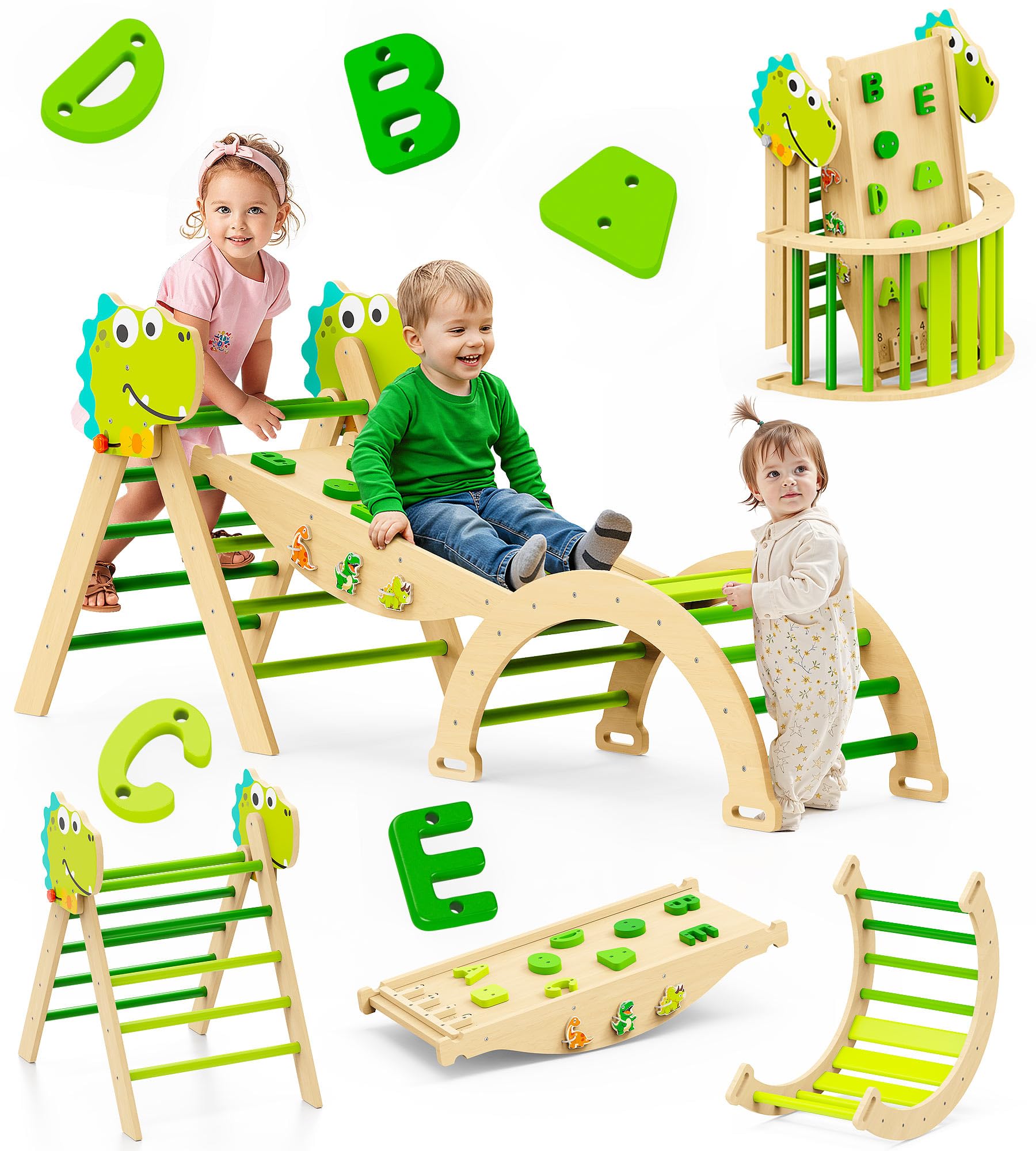 Philnas Pikler triangle main structure supports safe indoor climbing for toddlers.