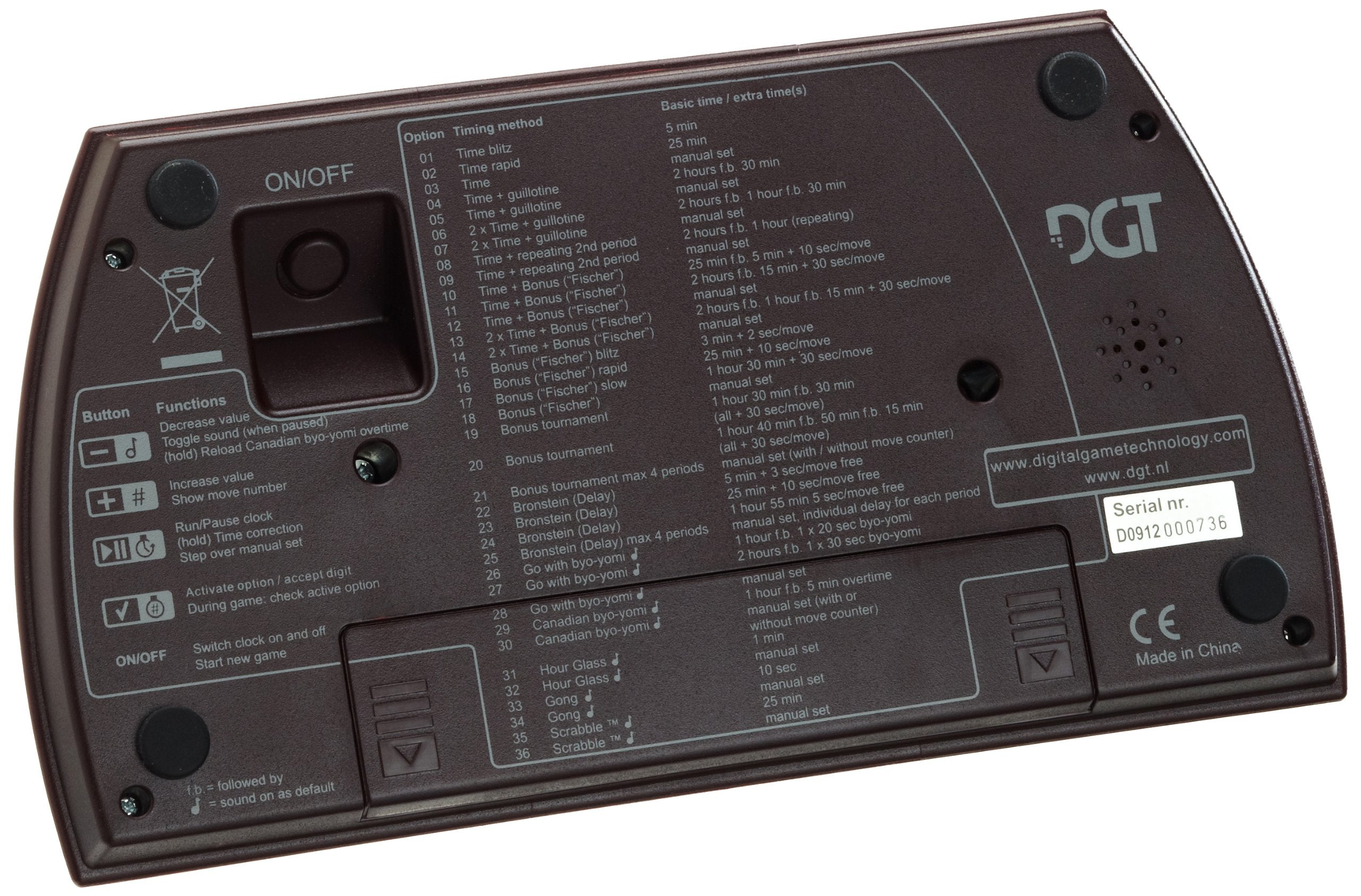 Philos DGT2010 clock with multi color display supports versatile games.