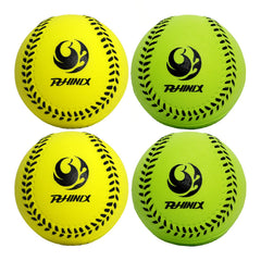 PHINIX 11-inch foam softball in yellow for safe, ultra-light practice for young players.