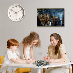 Phinli Lord of Rings lifestyle setup shows the puzzle in a cozy living room.