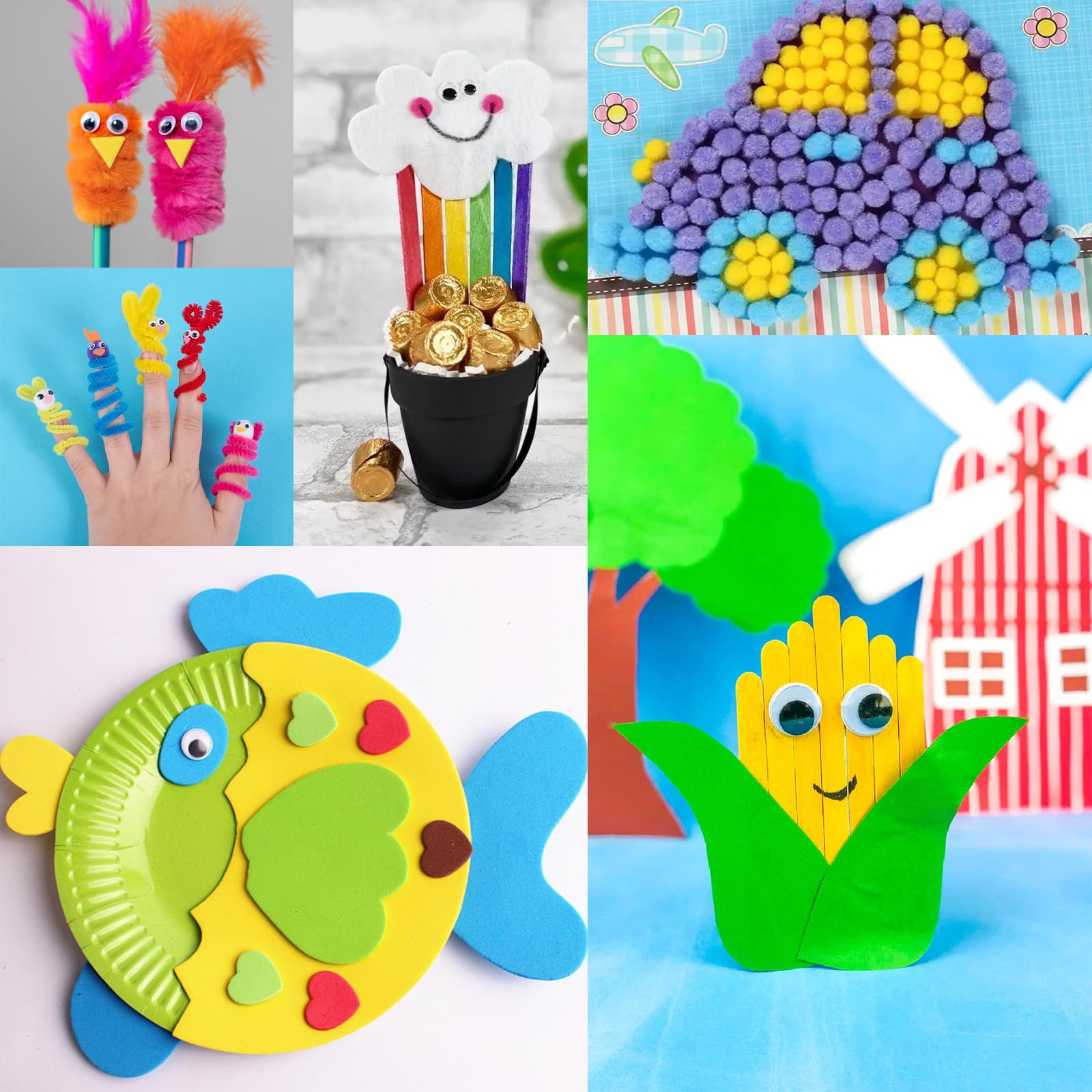 Phinus feathers provide texture and festive accents for crafts