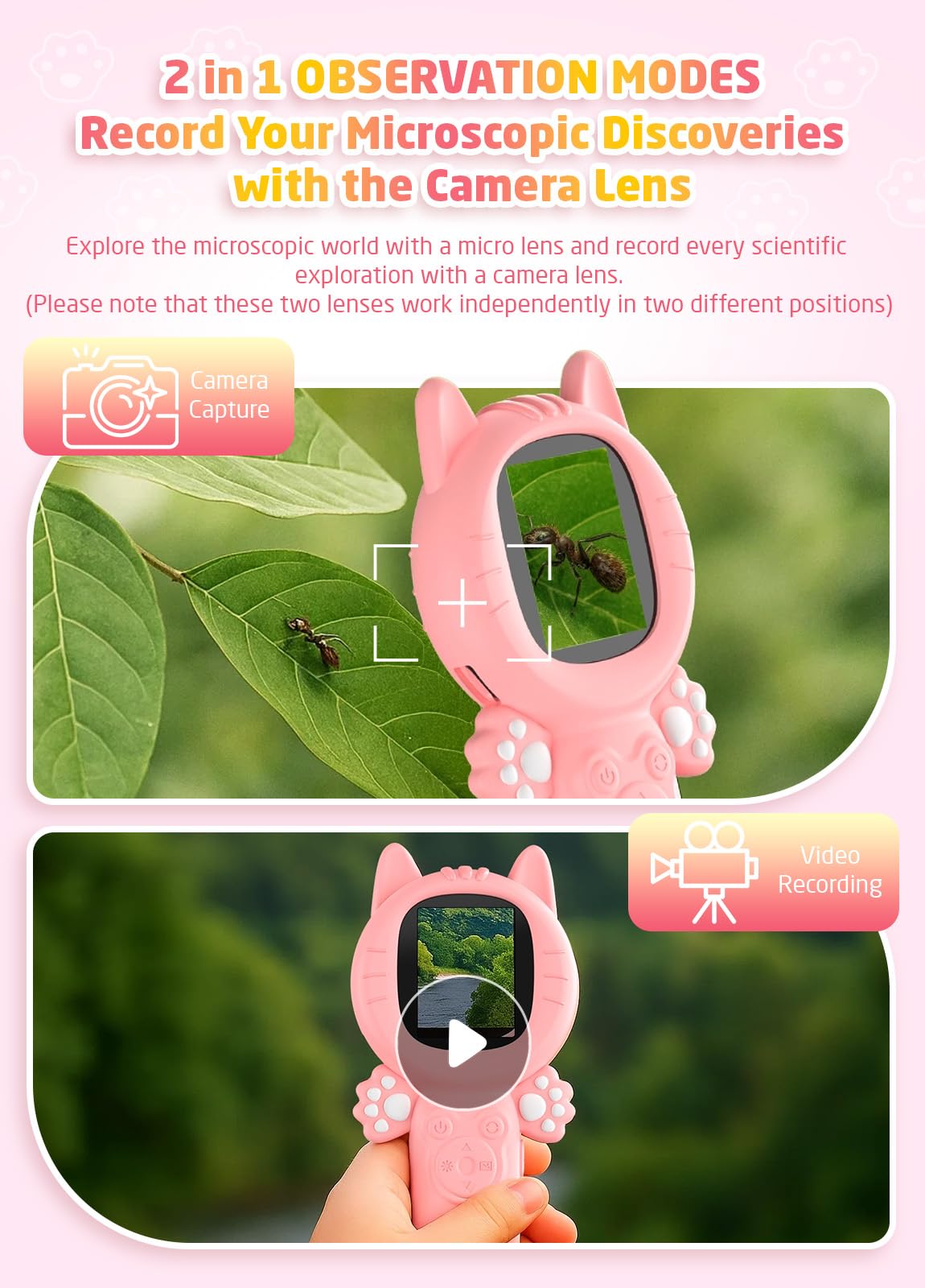 PHNIXGAM 8-LED illumination reveals tiny details during observation.