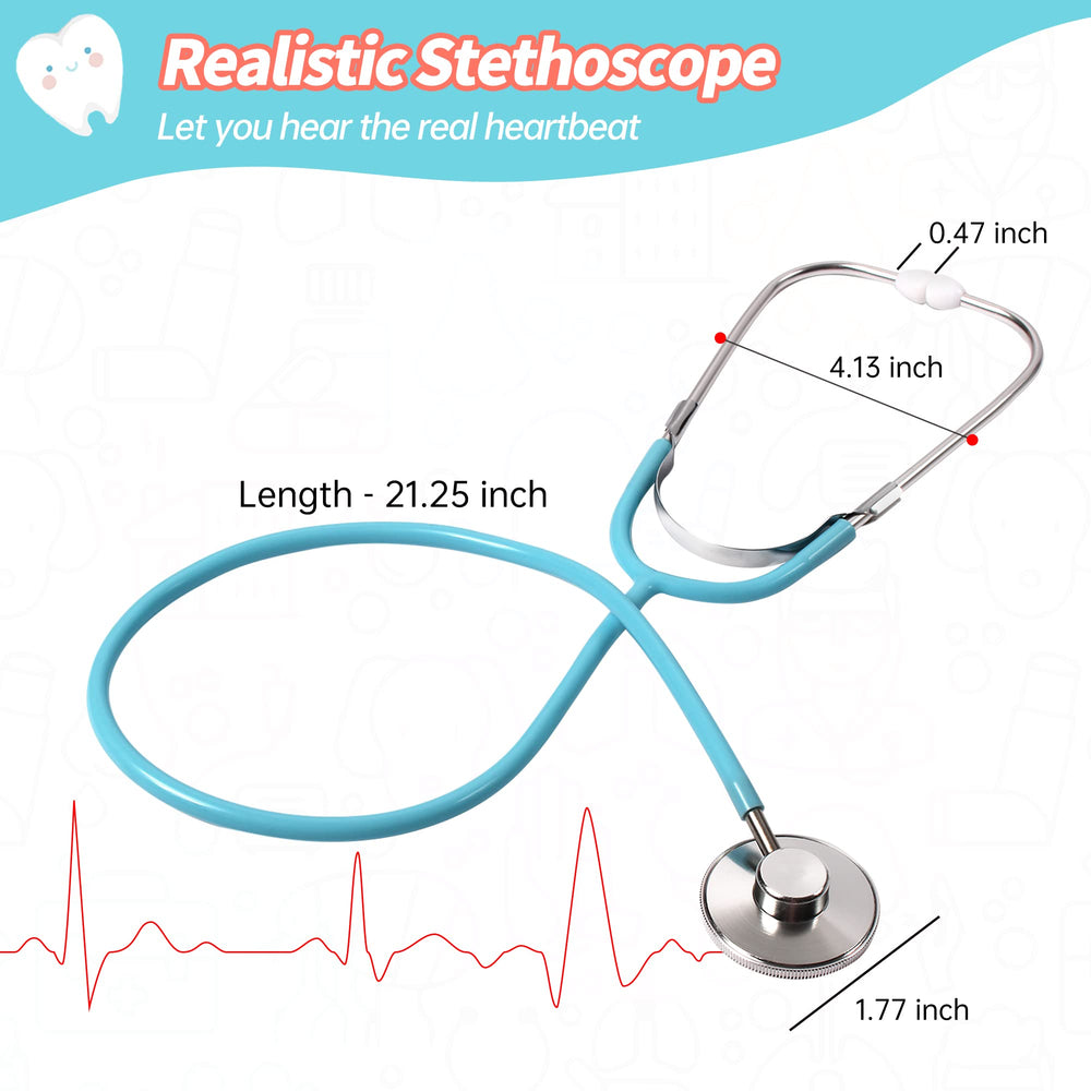 Phobby doctor kit stethoscope simulates real heartbeat during role-play
