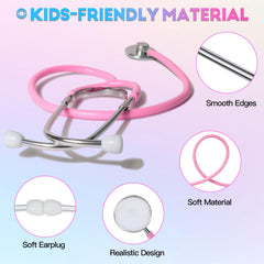 Phobby kids stethoscope with soft earplugs for comfortable wear