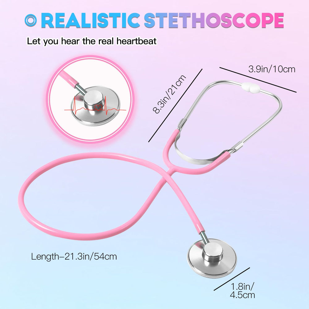 Phobby two-pack kids stethoscope in pink for role play with friends