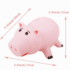PHOCAS Hairphocas pink piggy bank coins accepted, from pennies to dollar coins.