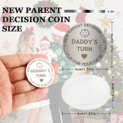 PHOEBUS BABY daddy's turn mommy's turn coin helps schedule diaper changes
