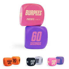 Phoenix Fitness Exercise Dice pink front view for dynamic cardio workouts.